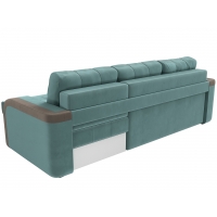 Угловой диван Марсель (велюр бирюзовый коричневый) - Изображение 5